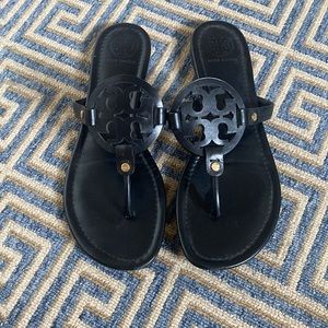 Black Tory Burch Miller patent sandal size 11